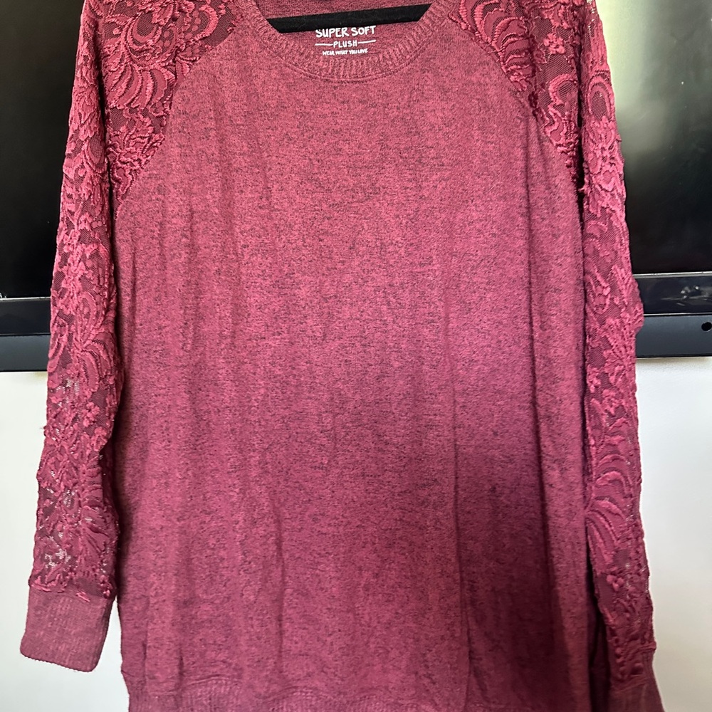 Torrid Lace Long Sleeve Sweater